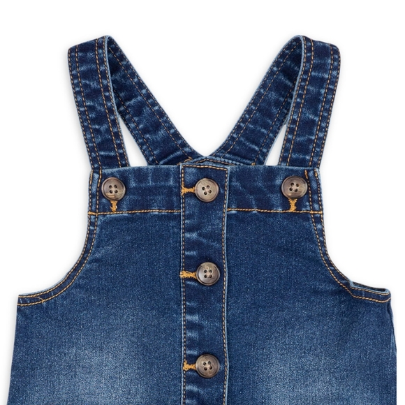 NWT Girls Denim Overall Dress - Picture 4 of 7